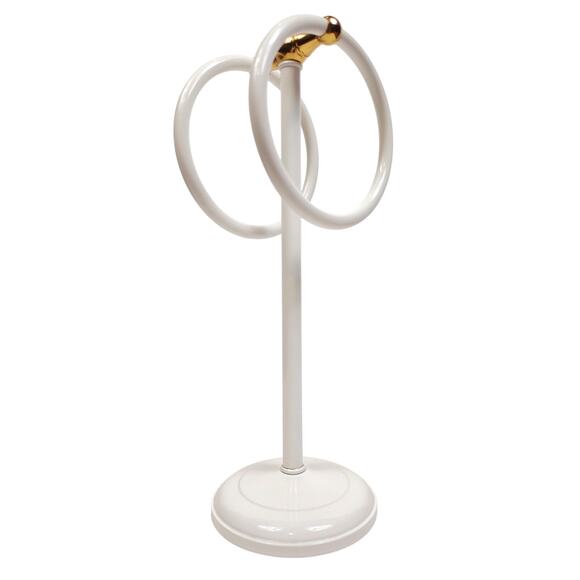 Vintage Metal Countertop Towel Holder Free-Standing 12" Cottagecore Retro Decor - Picture 1 of 8